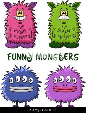 Cartoon-Monster-Satz Stock Vektor