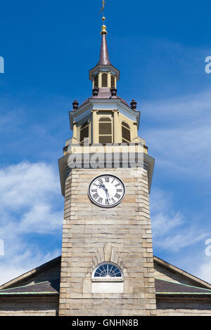 Erste Pfarrkirche in Portland. Es ist eine historische Kirche bei 425 Congress Street in Portland, Maine. Erbaut im Jahre 1825 für eine congreg Stockfoto