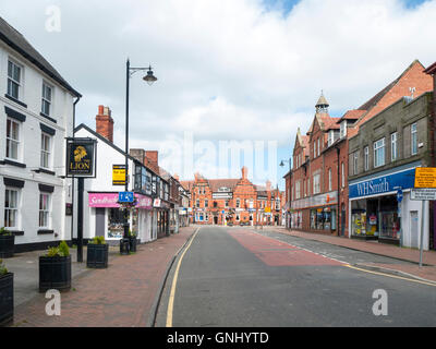 Verlassenen High Street in Sandbach Cheshire UK Stockfoto