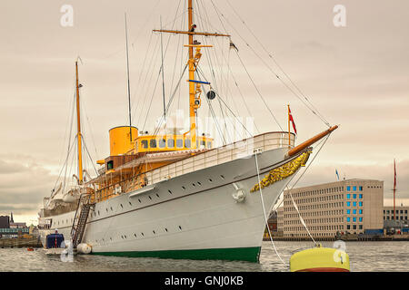 Die königliche Yacht Dannebrog Kopenhagen Dänemark Stockfoto