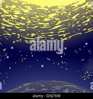 Weltraum Hintergrund. Universum voller Sterne Stock Vektor