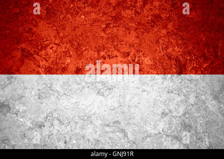 Flagge von Indonesien oder Indonesisch Banner auf Vintage-Hintergrund Stockfoto