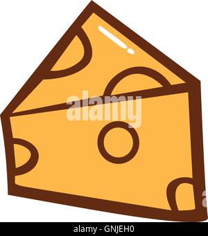 Käse Slice Clipart Vektor Stock Vektor