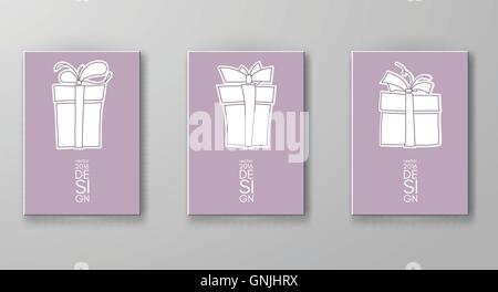 Hand gezeichnete Skizze der Box Geschenk. Stock Vektor