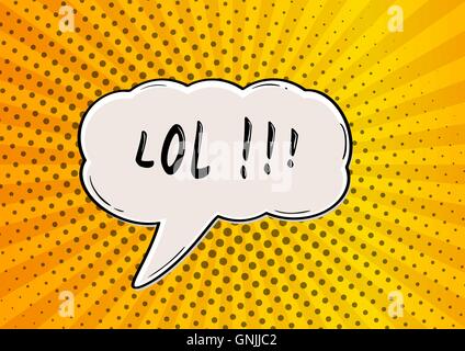 Komische Blase LOL Stock Vektor
