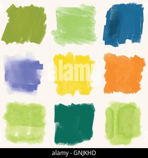 Lebendigen Farben Vektor fühlte Stift Flecken Stock Vektor