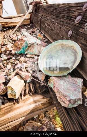 Alten Goldwaschen Ausrüstung Chlorid Arizona Stockfoto