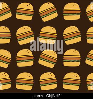 Hamburger Kunst Muster Stock Vektor