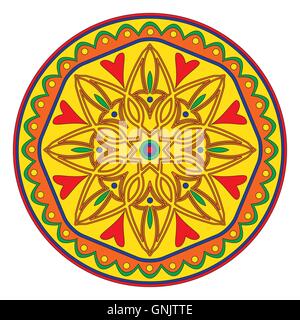 Vektor bunte Mandala. Stock Vektor