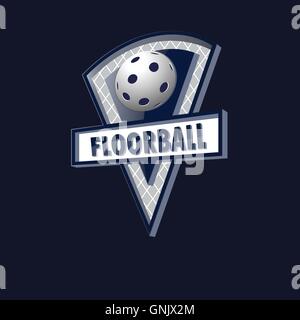 Floorball-Logo für das Team und den cup Stock Vektor