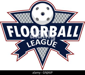 Floorball-Logo für das Team und den cup Stock Vektor