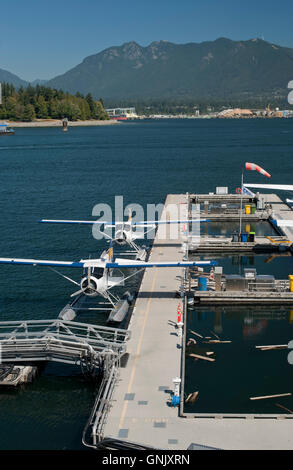 Wasserflugzeug terminal von Coal Harbour, Vancouver, Britisch-Kolumbien, Kanada. Stockfoto