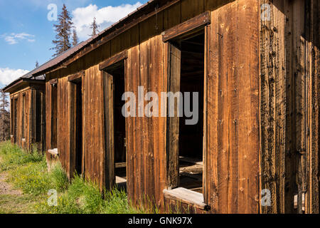 Carson Geisterstadt aus der Alpine Loop Scenic Byway in der Nähe von Lake City, Colorado. Stockfoto