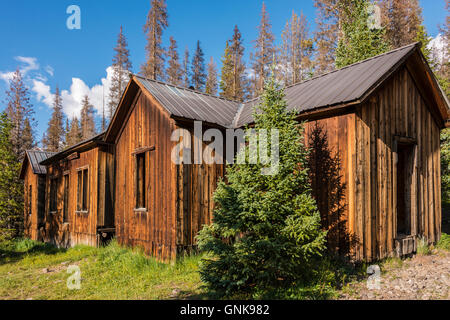Carson Geisterstadt aus der Alpine Loop Scenic Byway in der Nähe von Lake City, Colorado. Stockfoto