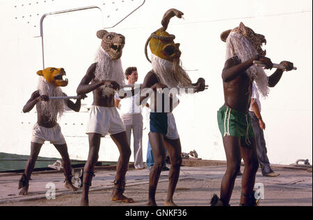 Die bizarre Party Gaddafi hat sich im Jahr 1989 für sein 20. Jubiläum an der macht. Stockfoto