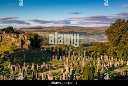 Kirche des Heiligen unhöflich Friedhofs angrenzend an Stirling Castle, Stirling, Schottland Stockfoto