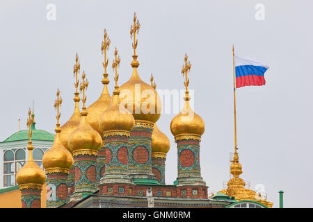 Kuppeln der Terem Palace Kreml Moskau Russland Stockfoto