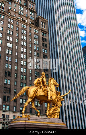 General William Tecumseh Sherman Denkmal in New York City Stockfoto