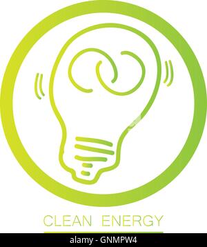 Isolierte Silhouette eine Glühbirne auf einem weißen Hintergrund mit text Stock Vektor