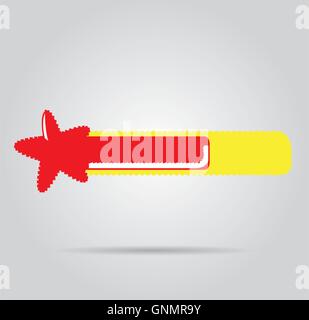 Isolierte Gesundheitsbar mit sternförmig auf grauem Hintergrund Stock Vektor