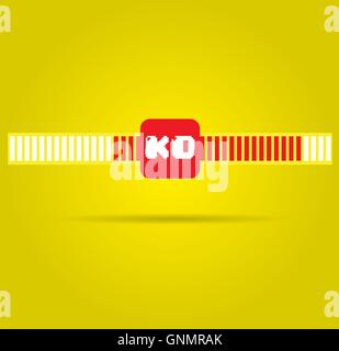 Isolierte paar Gesundheitsbalken auf gelbem Hintergrund Stock Vektor