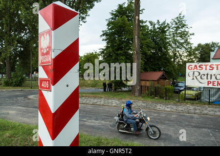 Gubin, Polen, Abgrenzung an der deutsch-polnischen Grenze Stockfoto