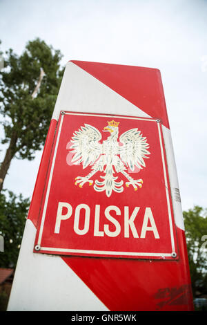 Gubin, Polen, Abgrenzung an der deutsch-polnischen Grenze Stockfoto