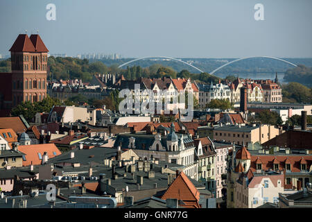 Torun ", Polen, Blick über die Altstadt an der Weichsel