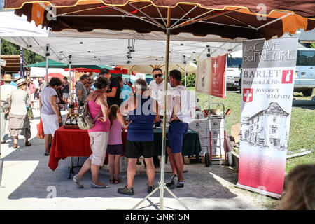 Foire Aux Vins in Notre-Dame de Bellecombe Stockfoto