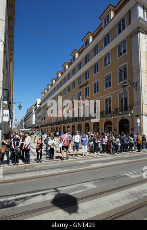 Lissabon, Portugal, Rua Aurea in Baixa Stockfoto