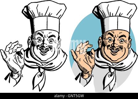 Koch mit Hut Stock Vektor