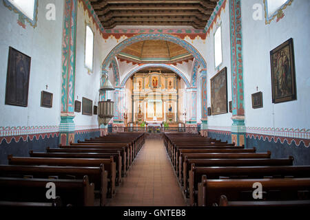 Alte Mission San Luis Rey, Oceanside, Kalifornien USA Stockfoto