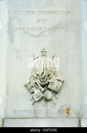 Private Soldaten Denkmal, Antietam Staatsangehörig-Kirchhof, Maryland Stockfoto