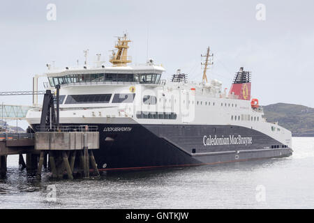 Caledonian Macbrayne Ferry The Loch Seaforth angedockt am Hafen von Stornoway, Isle of Lewis, Western Isles, äußeren Hebriden, Schottland Stockfoto