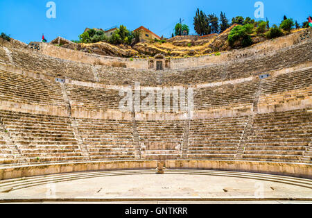 Details des römischen Theaters in Amman Stockfoto