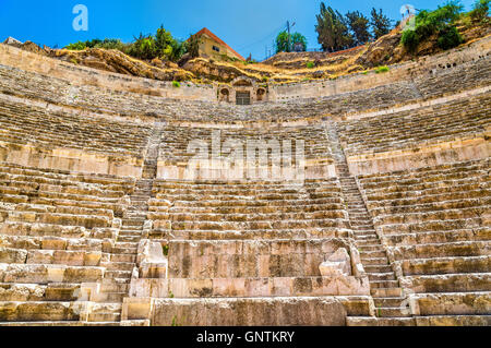 Details des römischen Theaters in Amman Stockfoto