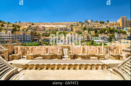 Details des römischen Theaters in Amman Stockfoto