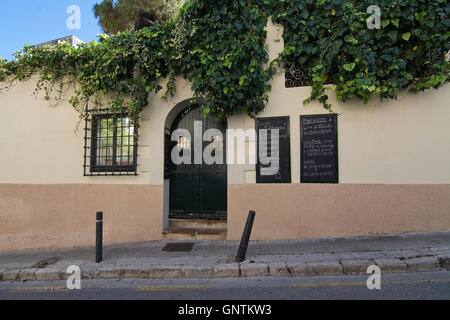 Kunst Cafe El Terreno in Palma De Mallorca, Balearen, Spanien am 4. April 2016. Stockfoto