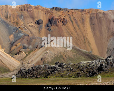 Suðurnámur, Landmannalaugar, Island Stockfoto