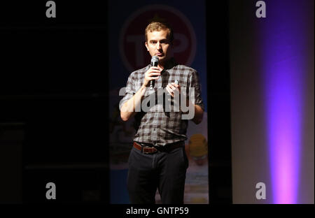 Talent Inspiration Programm (Tipp) Präsentation am ersten Tag der Schule Spiele 2016, Loughborough University. PRESSEVERBAND Foto. Bild Datum: Donnerstag, 1. September 2016. Stockfoto