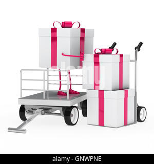 Geschenk Box Onload trolley Stockfoto