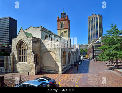 London, England, Vereinigtes Königreich. St Giles Predigten Kirche, Vorderstraße (Barbican). Stockfoto