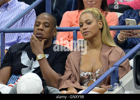 FLUSHING NY-SEPTEMBER 01: Jay Z und Beyonce gesehen, Serena Williams Vs Vania King im USTA Billie Jean King National Tennis Center in Flushing, Queens am 1. September 2016 zu beobachten. Bildnachweis: mpi04/MediaPunch Stockfoto