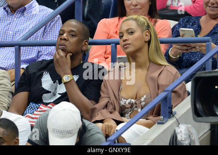 FLUSHING NY-SEPTEMBER 01: Jay Z und Beyonce gesehen, Serena Williams Vs Vania King im USTA Billie Jean King National Tennis Center in Flushing, Queens am 1. September 2016 zu beobachten. Bildnachweis: mpi04/MediaPunch Stockfoto