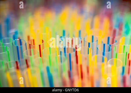 bunte Trinken Strohhalme closeup Stockfoto