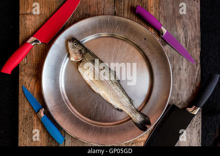 Frischer Fisch echter Bestandteil der gesunde italienische Küche Stockfoto