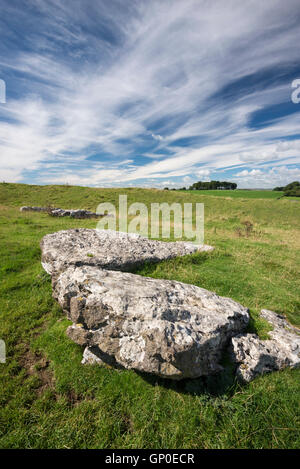 Arbor Low, ein alten neolithischen Henge-Monument in der Peak District National Park, Derbyshire, England. Stockfoto