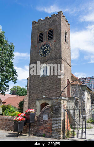 Str. Nicholas Kirche, Kirchplatz, alte Shepperton, Shepperton, Chertsey Road, Surrey, England, Vereinigtes Königreich Stockfoto