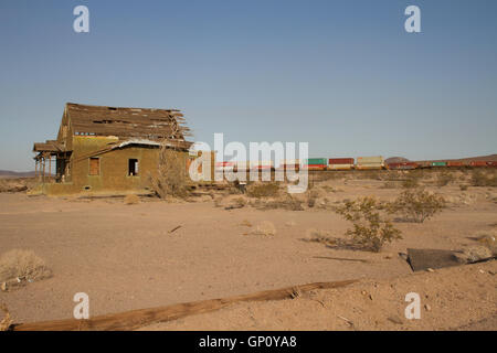 Verlassener Gebäude entlang der Route 66. USA Stockfoto