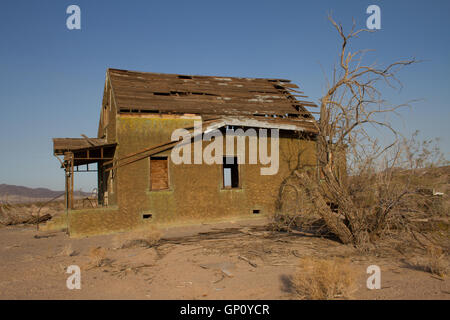 Verlassener Gebäude entlang der Route 66. USA Stockfoto